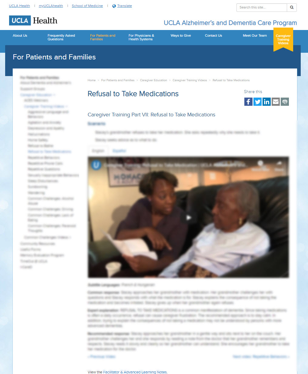 Refusal to Take Medications