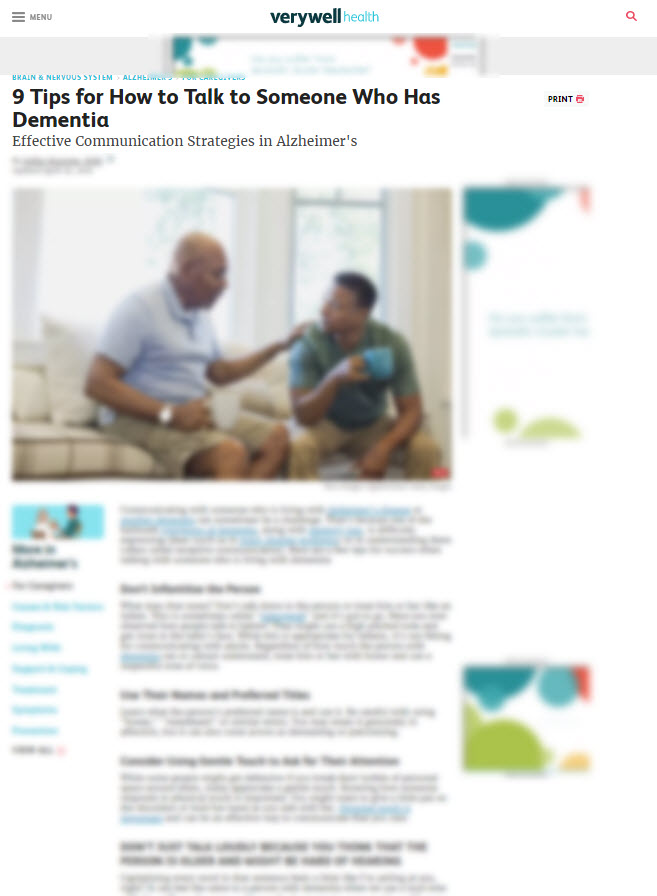 9 Tips for How to Talk to Someone Who Has Dementia