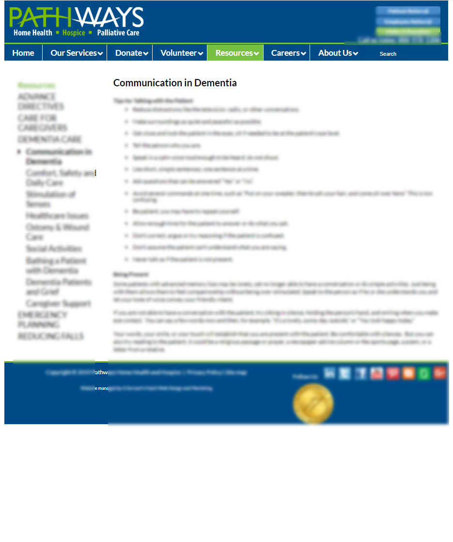 Communication in Dementia