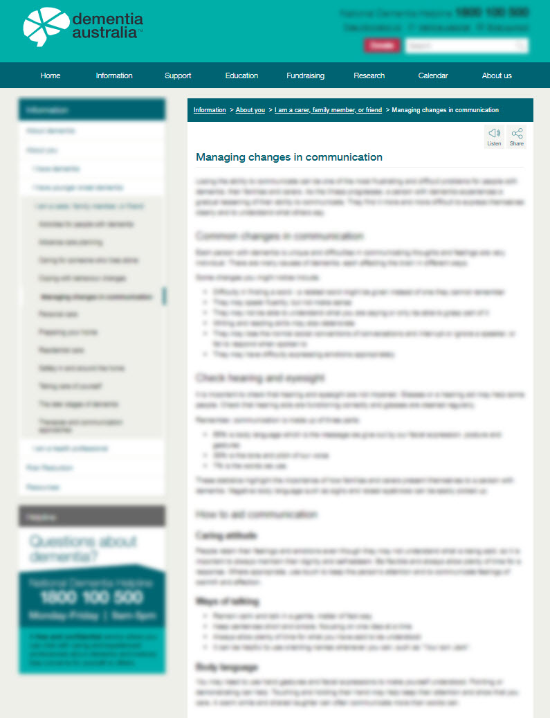 Managing Changes in Communication