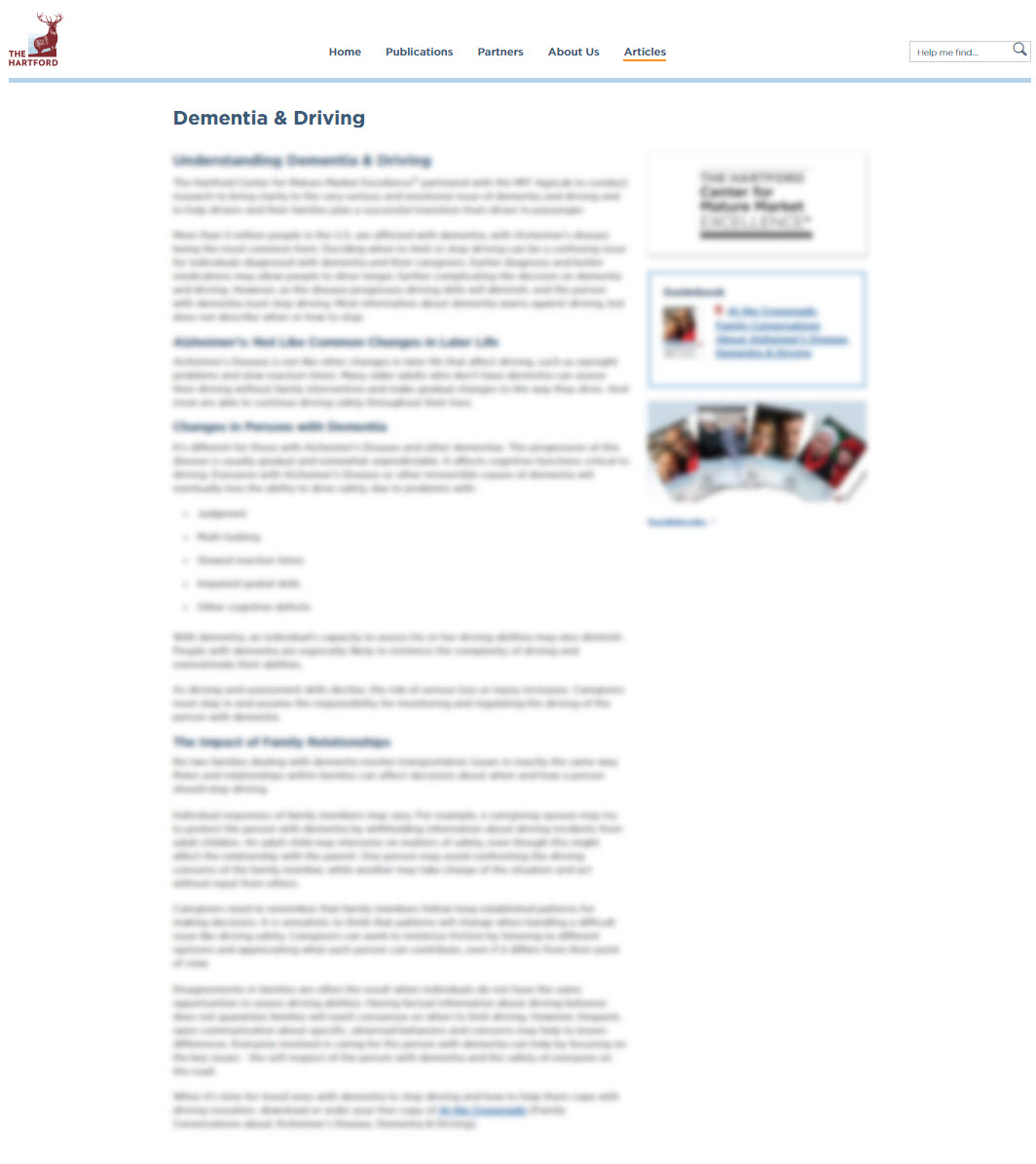 Dementia & Driving
