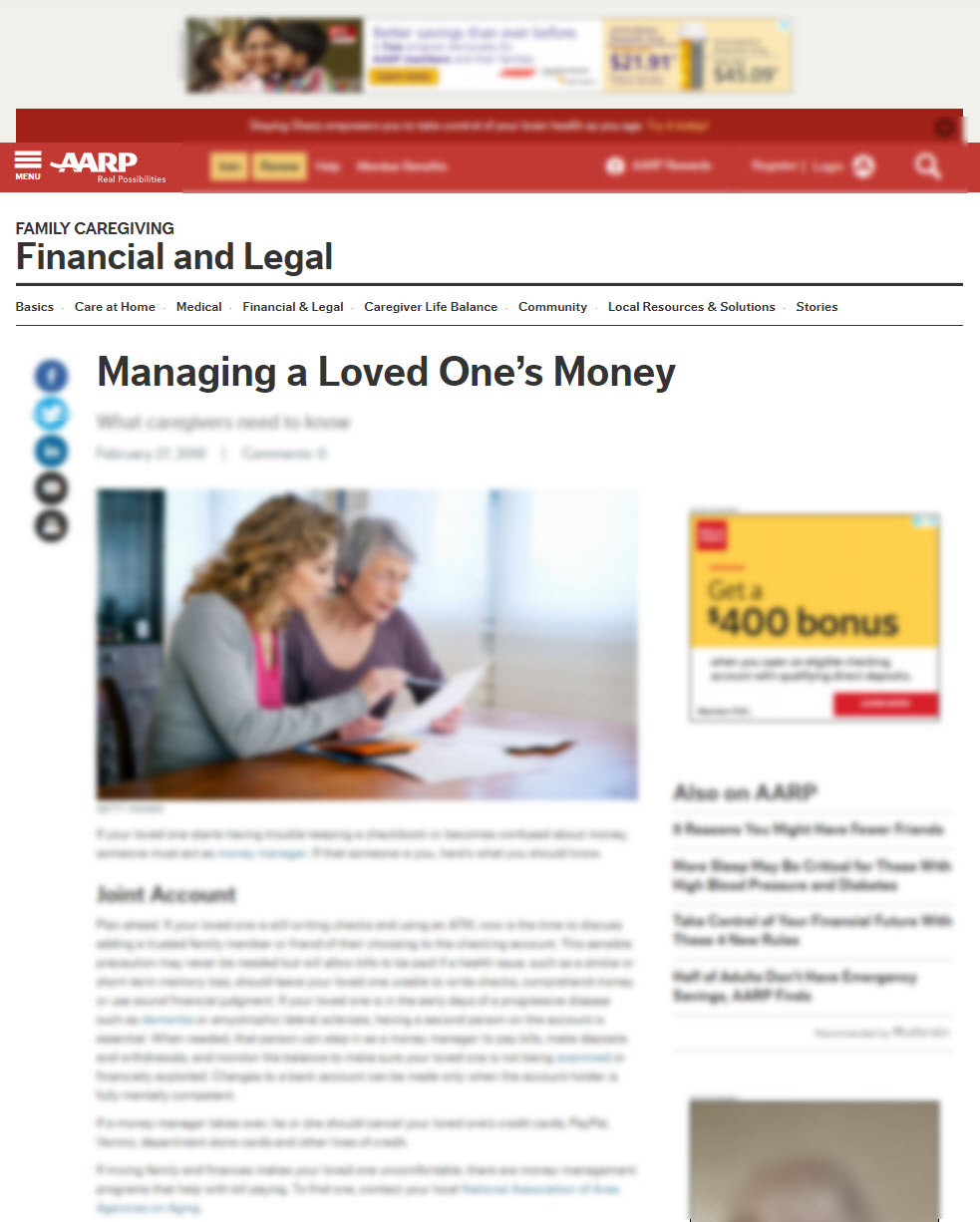 Managing a Loved One’s Money