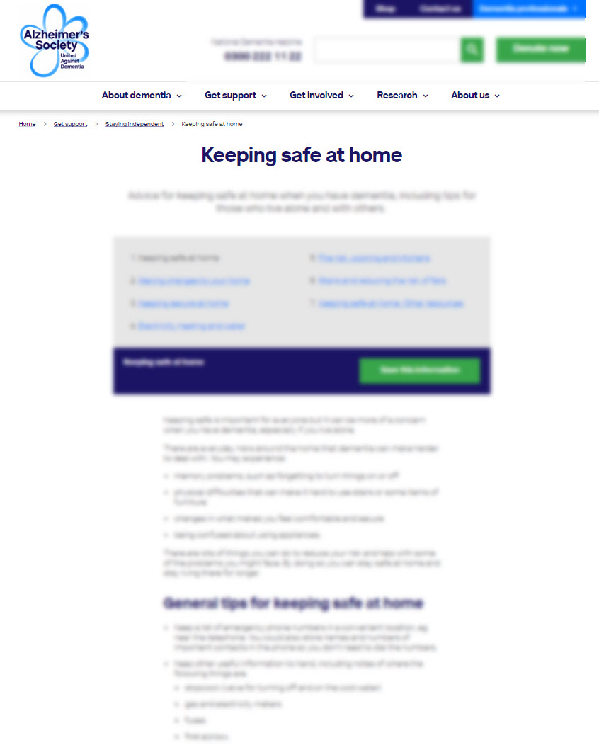 Keeping Safe at Home