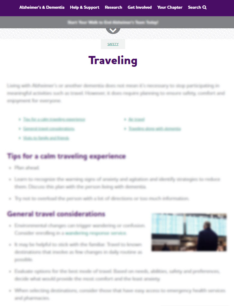 Traveling
